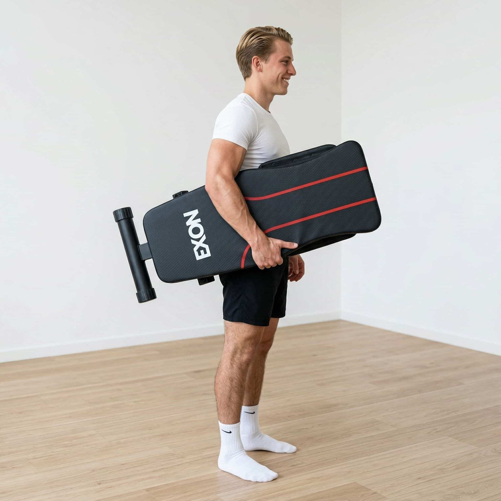 Exon® Fitnessbank - Verstelbaar en inklapbaar - Geen montage nodig - Licht en robuust - Halterbank