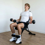 Exon® Fitnessbank - Verstelbaar en inklapbaar - Geen montage nodig - Licht en robuust - Halterbank